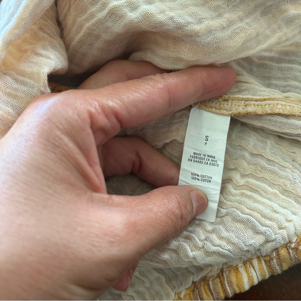 Aerie | 100% Cotton Striped Orange Sleeveless Top - Picture 5 of 5